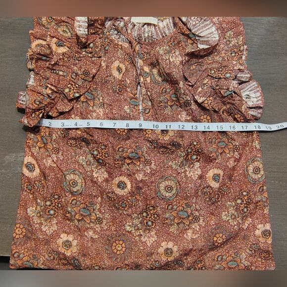 Ulla Johnson Ruffle Sleeveless Floral Elisa In Rosebud Top Size 2 - Picture 7 of 16